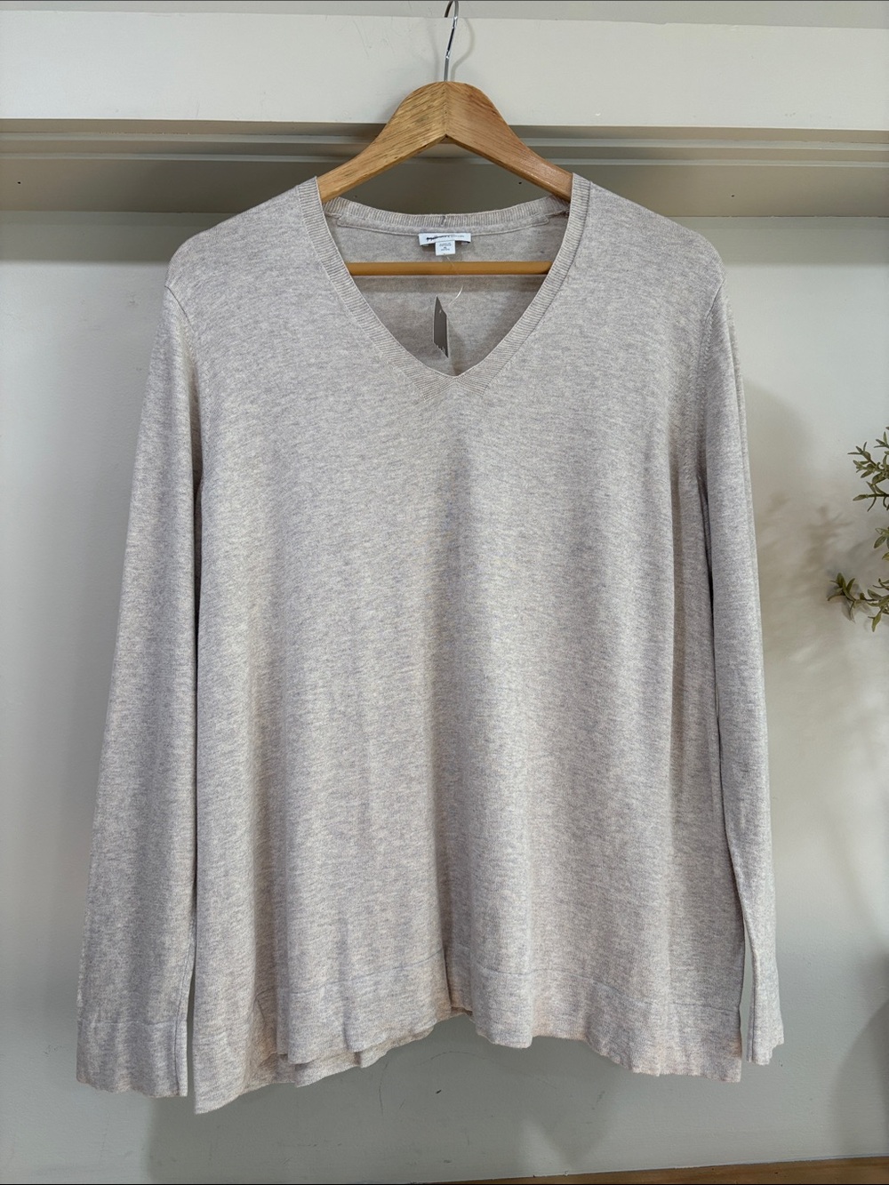 J. Jill Silk Cotton Classic V- Neck Lightweight Sweater, Size XLP, NWT